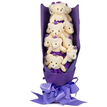 Deluxe Purple Love Bear Bouquet - Unique Gift for All