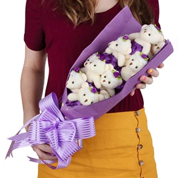 Deluxe Purple Love Bear Bouquet - Unique Gift for All