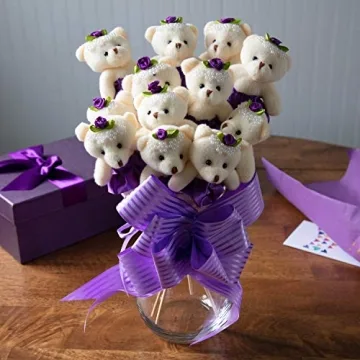 Deluxe Purple Love Bear Bouquet - Unique Gift for All
