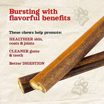 Natural Farm Chicken Stuffed Collagen Chews for Dogs (4-5 Inch, 10 Pack), Rawhide-Free Collagen Sticks, Odor-Free Natural Dog Chews, Long Lasting Treats for Small, Medium Dogs