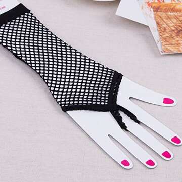 Stylish Ypser Long Fishnet Gloves for Parties & Dance