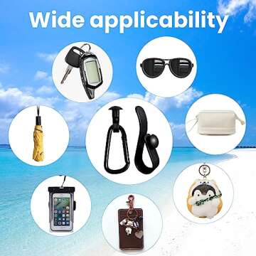 CULASIGN 6 Pcs Hooks Set Compatible for Bog Bags, Key Holder Compatible for Bog Bag Accessories, Insert Charm Carabiner Keychain for Beach Tote Bag