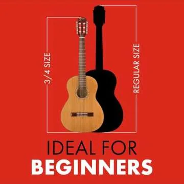 Fender Acoustic Guitar Kit Starter Pack Classical Guitar, Small Beginner Guitar (3/4 Size) with Nylon Strings (Easier on Fingers), Includes Guitar Bag, Guitar Strap, and More