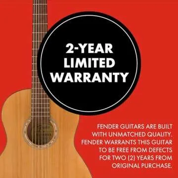 Fender Acoustic Guitar Kit Starter Pack Classical Guitar, Small Beginner Guitar (3/4 Size) with Nylon Strings (Easier on Fingers), Includes Guitar Bag, Guitar Strap, and More