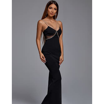 Stylish BELLA BARNETT Rhinestone Slip Dress for Weddings