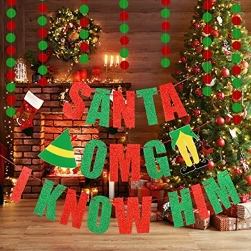 Buddy The Elf Christmas Banner - Fun Party Decoration