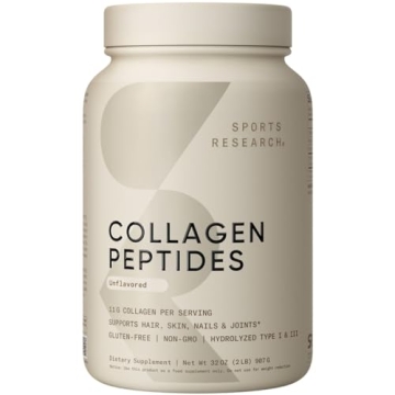 Sports Research Collagen Peptides Powder - Healthy Skin, Joints & Nails