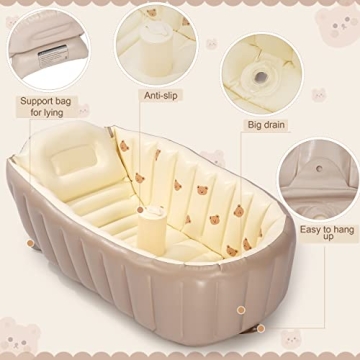 MINK Portable Inflatable Baby Bathtub for Travel