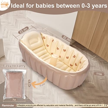 MINK Portable Inflatable Baby Bathtub for Travel