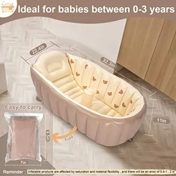 MINK Portable Inflatable Baby Bathtub for Travel
