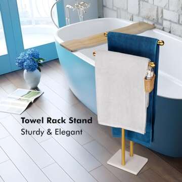 Stylish WAYDELI Standing Towel Rack for Your Bathroom