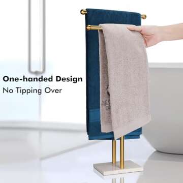 Elegant WAYDELI Standing Towel Rack - Stylish & Sturdy