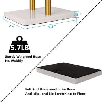 Elegant WAYDELI Standing Towel Rack - Stylish & Sturdy