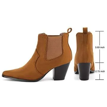 MaxMuxun Women's Chunky Heel Boots for Stylish Comfort