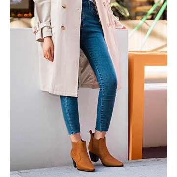 MaxMuxun Women's Chunky Heel Boots for Stylish Comfort