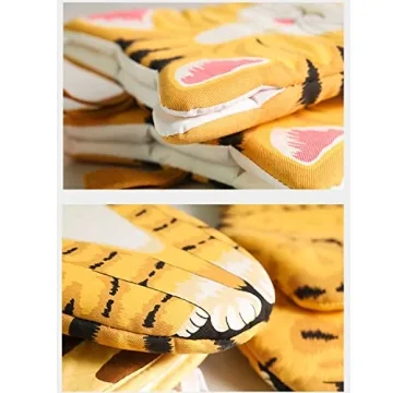 Kitchen Cat Oven Mitts Heat Resistant Non-Slip Gloves