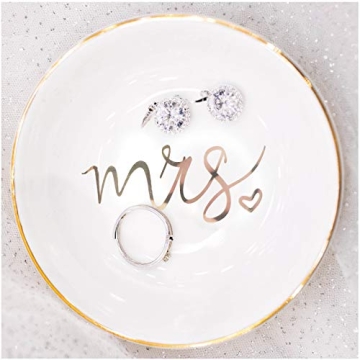 Quany Life Mrs Jewelry Dish - Perfect Wedding Gift for Brides
