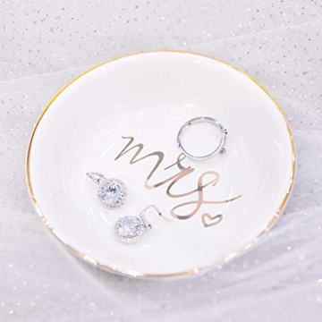 Quany Life Mrs Jewelry Dish - Perfect Wedding Gift for Brides