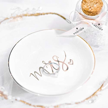 Quany Life Mrs Jewelry Dish - Perfect Wedding Gift for Brides