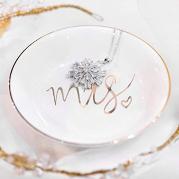 Quany Life Mrs Jewelry Dish - Perfect Wedding Gift for Brides