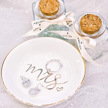 Quany Life Mrs Jewelry Dish - Perfect Wedding Gift for Brides