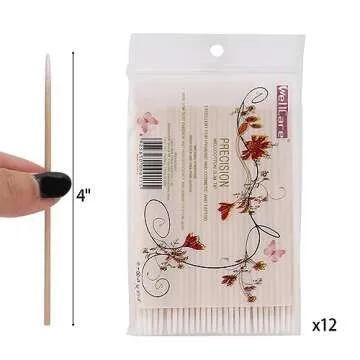 500 Count 4 Inch Pointed Cotton Swabs Precision Microblading Cotton Tipped Applicators Micro Swabs Tattoo Permanent Supplies