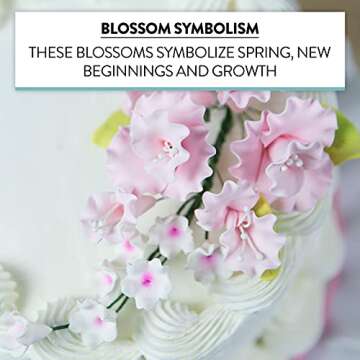 Decorative Pink Sugar Flowers Spray for Cake Artistry