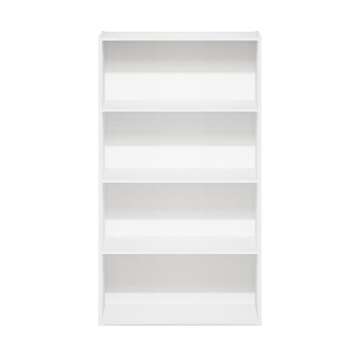 Furinno Pasir 4-Tier Bookcase/Bookshelf/Storage Shelves, White