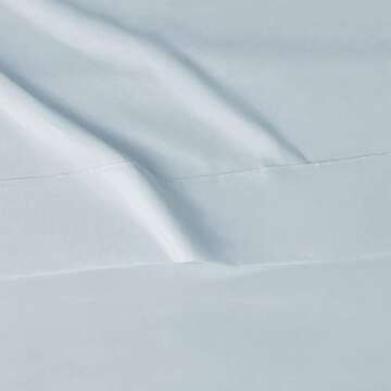 Amazon Basics 3 Piece Deluxe Microfiber Bed Sheets, Twin XL Size, Light Blue, Solid