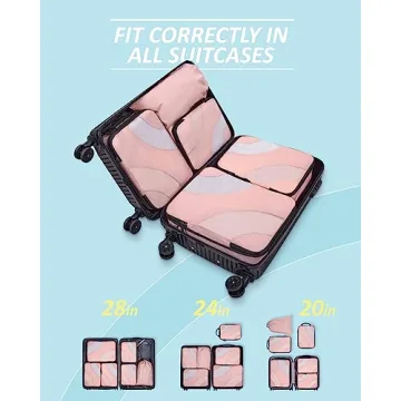 BAGSMART 6 Set Compression Packing Cubes for Organized Travel