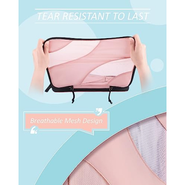 BAGSMART 6 Set Compression Packing Cubes for Organized Travel