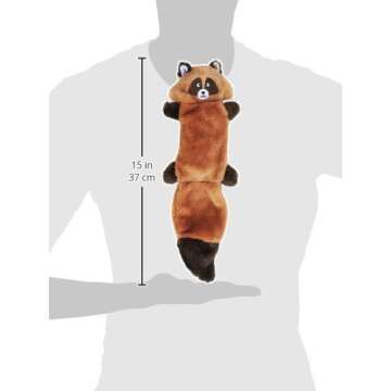ZippyPaws Zingy Raccoon - No Stuffing Dog Toys to Keep Them Busy, for Small, Medium, & Large Dogs, S...