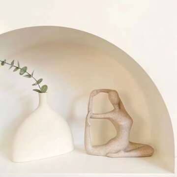 Ni-JASW Sandstone Yoga Statues Set for Meditation Decor