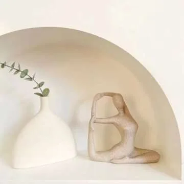 Ni-JASW Sandstone Yoga Statues Set for Meditation Decor