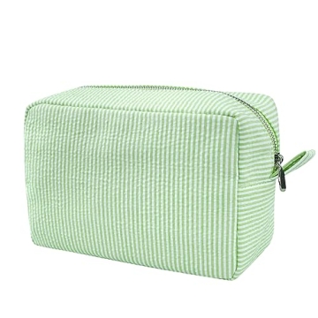 GFU Seersucker Cosmetic Bag - Perfect Travel Essential