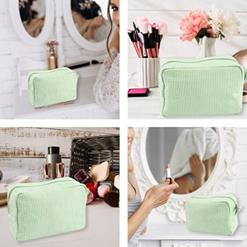 GFU Seersucker Cosmetic Bag - Perfect Travel Essential