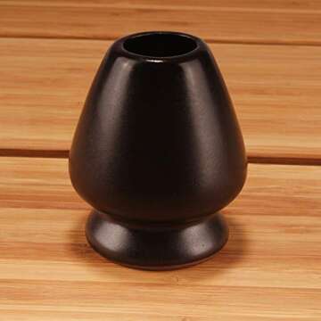 BambooMN Brand - Matcha Tea Whisk Holder - Black