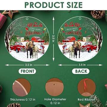 Gifts for Women, Men, Christmas Ornaments for Family, Friends - Farm House, Christmas, Birthday Gift...