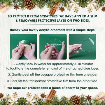 Gifts for Women, Men, Christmas Ornaments for Family, Friends - Farm House, Christmas, Birthday Gifts for Mom, Dad, Horse Lover Gift Ideas - Christmas Tree Decoration Acrylic Ornament