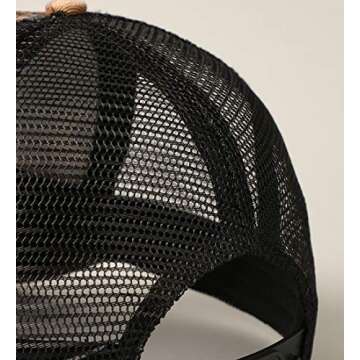 MIRMARU Women’s Baseball Caps Distressed Vintage Patch Washed Cotton Low Profile Embroidered Mesh Snapback Trucker Hat (as1, Alpha, one_Size, Leopard, Be Kind Always)