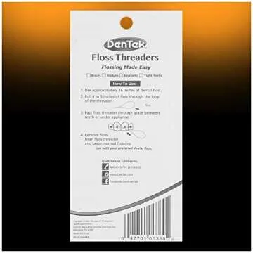 DenTek Floss Threaders | Easy Flossing for Braces and Implants