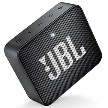 JBL GO 2 Portable Waterproof Bluetooth Speaker (Midnight Black)