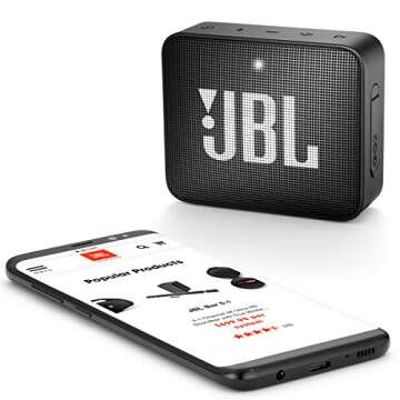 JBL GO 2 Portable Waterproof Bluetooth Speaker (Midnight Black)