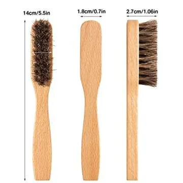 2PCS Wood Laundry Stain Brush-Stain Brush Dense Household Clothes Brush Clothes Scrubbing Brushes St...