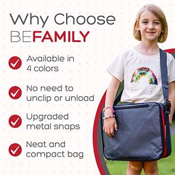 BE Family Travel Kids Car Seat Travel Tray, Car Accessories for Children, Car Seat Snack Tray, Traveling Essentials for Kids, Toddler Lap Tray for Engaging Activities, Multipurpose Design, Red