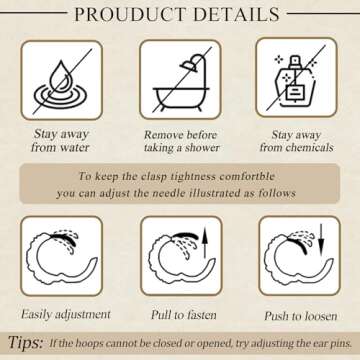 Gold Hoop Earrings Set for Women, 14K Gold Plated Small Gold Earrings Sets for Multiple Piercing, Hypoallergenic Chunky Gold Earrings for Women (Gold-D)