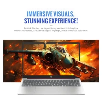 HP Essential 15.6" Anti-Glare HD Laptop – Intel Quad-Core, 16GB RAM, 256GB Storage, Office 365, 11...