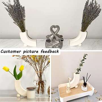 Elegant White Ceramic Vase for Home Decor and Gifts