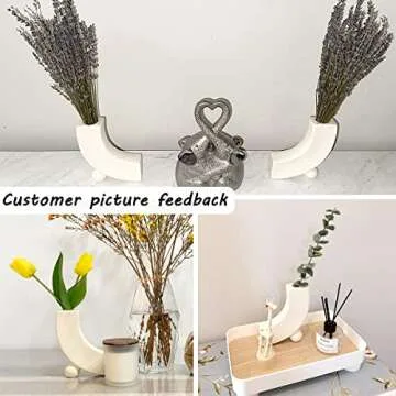 Elegant White Ceramic Vase for Home Decor and Gifts