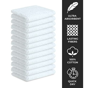 ZUPERIA 24 Pack Luxury Cotton Washcloths for All